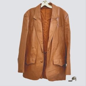 Miller Stockman western style sportscoat leather mens 46 banff style